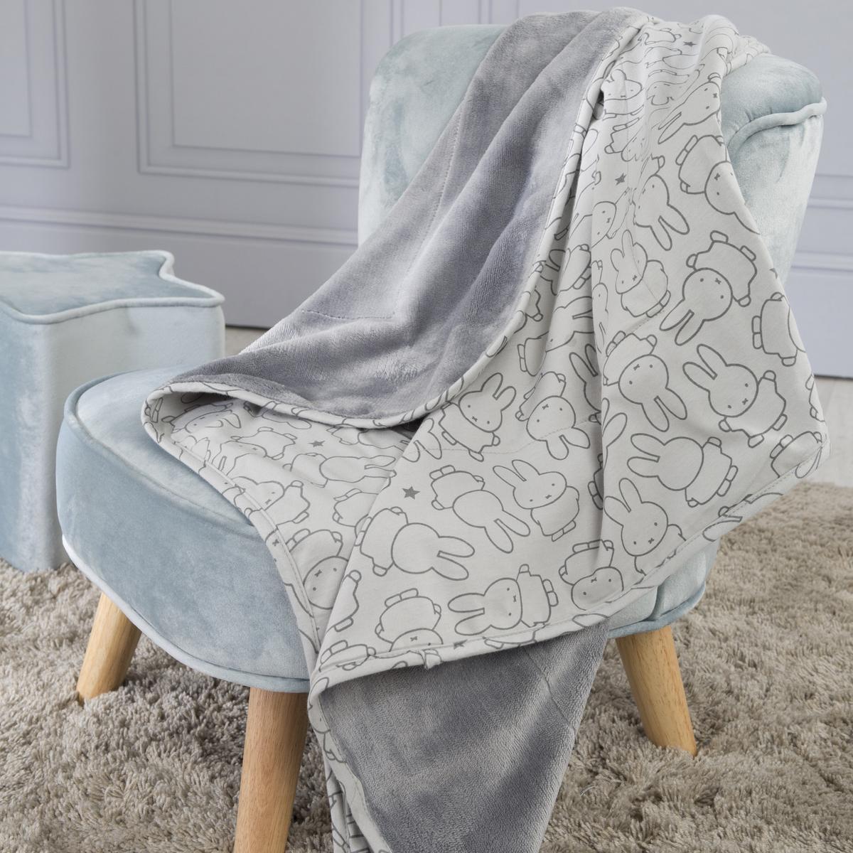 BABYDECKE 80 x 80 cm Miffy - Grau, Textil (80/80cm) - Roba