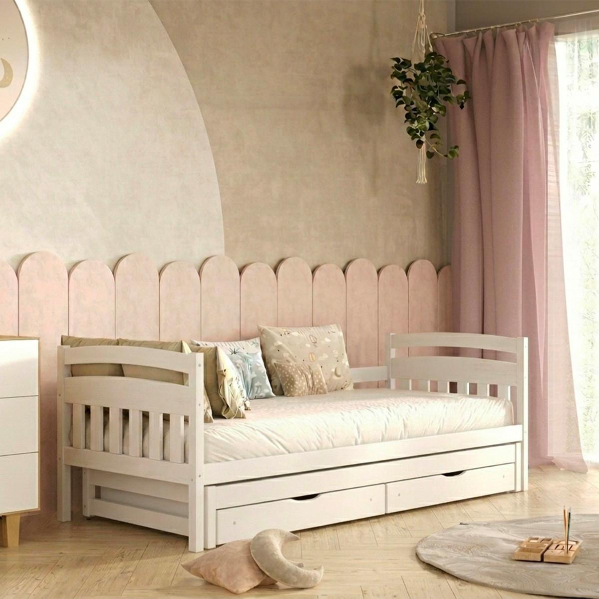 BETT 90/200 Tosia Weiß - Weiß, Holz (90/200cm) - Petits-meubles