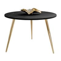COUCHTISCH SOLEIL II aus Schwarz Marmor auf goldenen Beinen - Schwarz, Holzwerkstoff (60/60/47cm) - Lookway