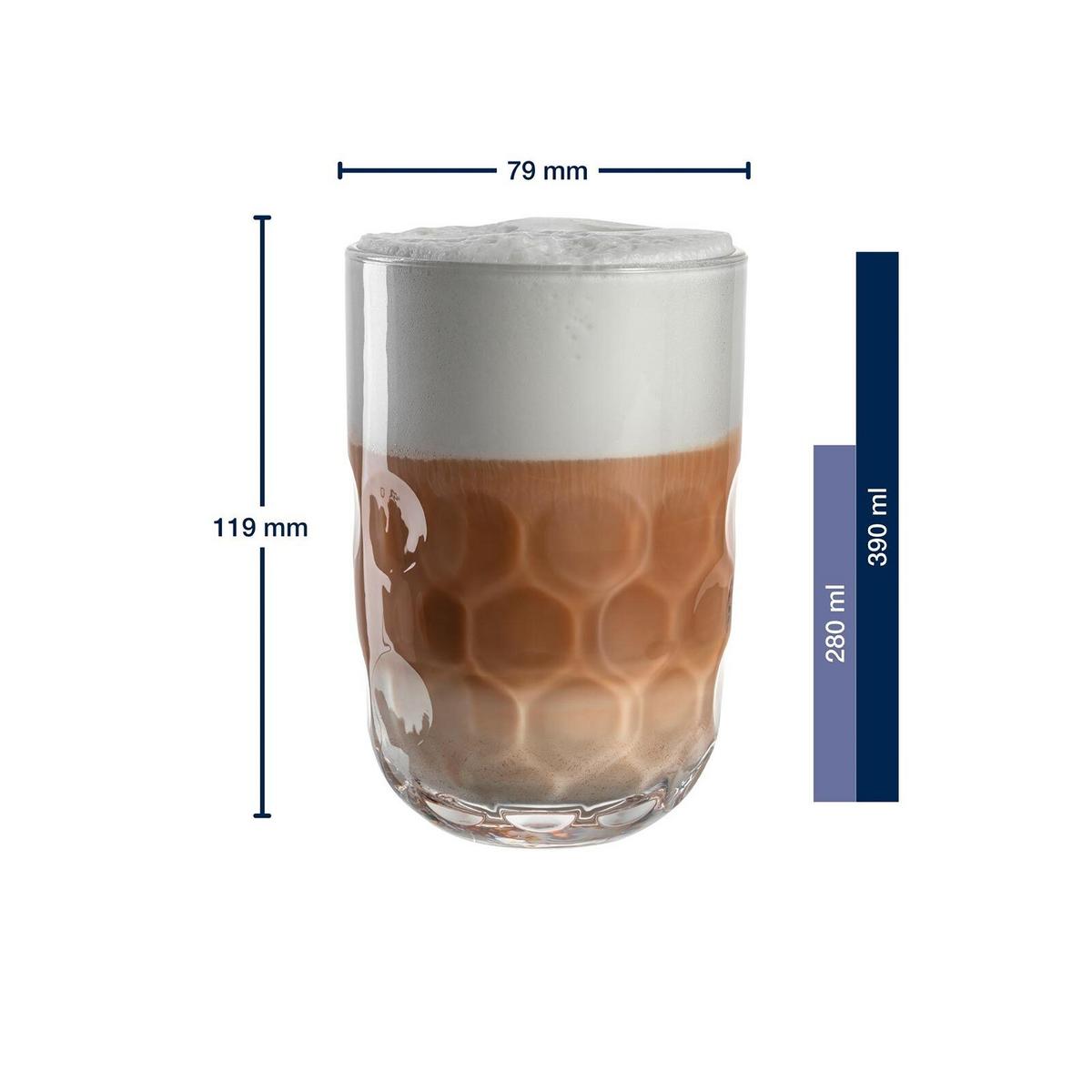 LATTE MACCHIATO GLÄSER (1) Gocce transparent 390 ml 2er Set - Transparent, Glas (0.39L) - Leonardo Living