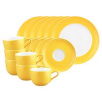 KAFFEESERVICE Liberty Pure Colors Yellow Glow 18-tlg. - Gelb, Keramik (2/2/2cm) - Seltmann Weiden