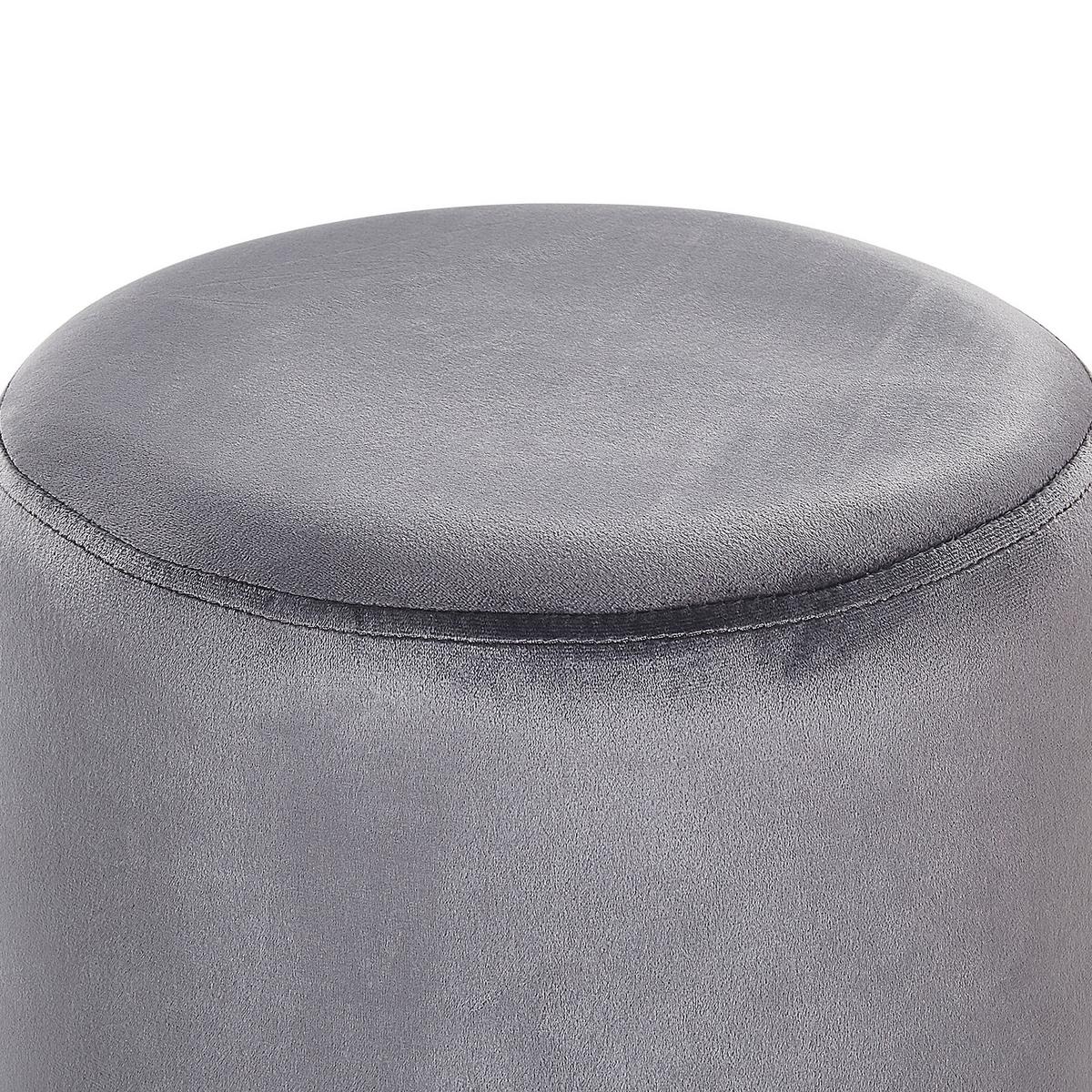 POUF Brigitte 36/36/44 cm - Grau, Textil (36/44/36cm) - Beliani
