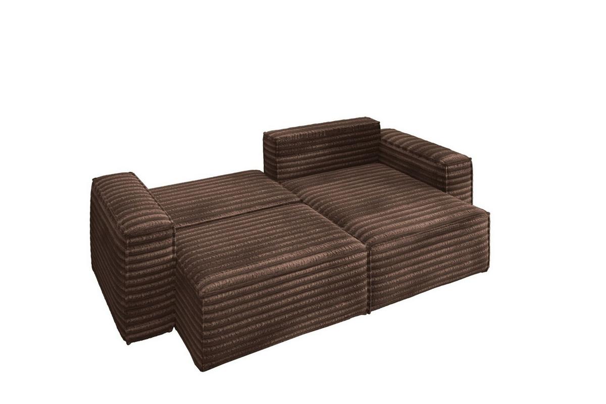 ECKSOFA Schlafsofa Madlen - Braun, Holzwerkstoff/Textil (248/140cm) - Fun Möbel