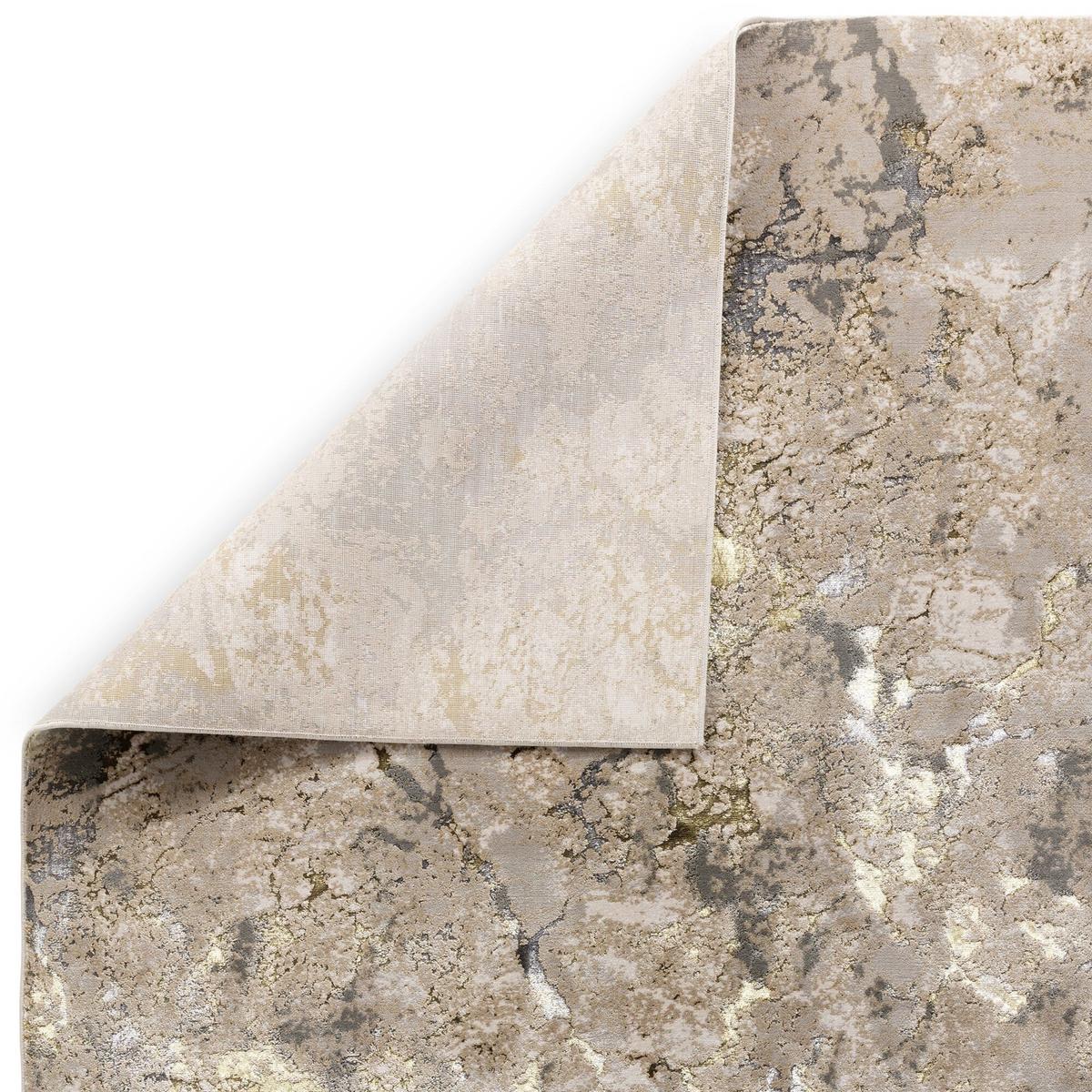 TEPPICH SARNTAL, abstrakt, aus Polyester, Gold, 160 x 230 cm - Goldfarben, Textil (230/160cm) - KADIMA DESIGN
