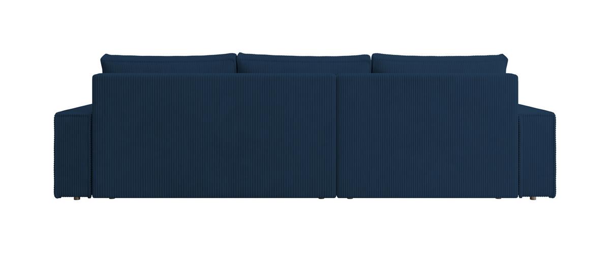 ECKSOFA Alice mit Bettkasten und Schlaffunktion, Cordstoff in L-Form - Blau, Textil (289/184cm)