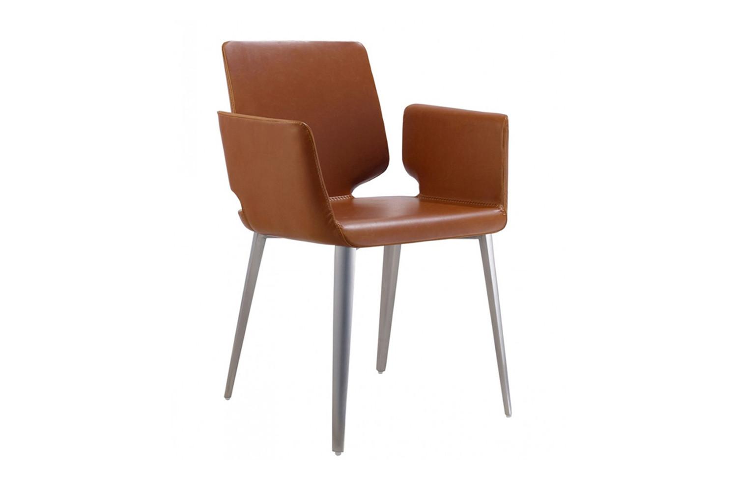 STUHL HAMA Braun Kunstleder - Braun, Leder (56/82/55cm) - KAWOLA