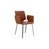 STUHL HAMA Braun Kunstleder - Braun, Leder (56/82/55cm) - KAWOLA
