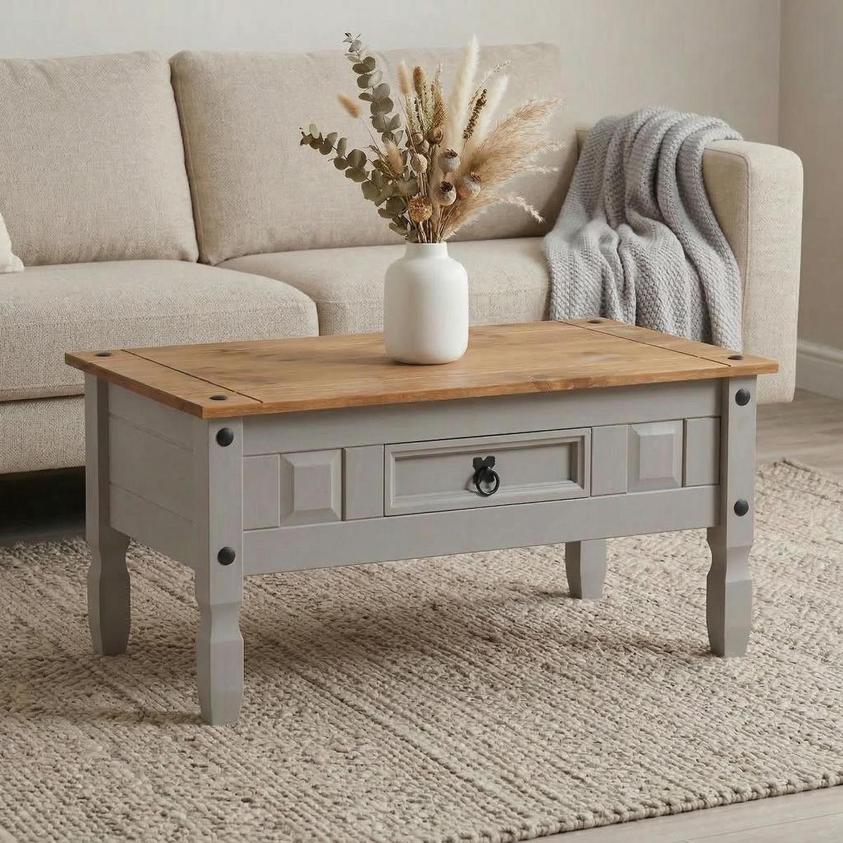 COUCHTISCH RAMON grau - Grau, Holz (50/95/43cm) - CARO-Möbel