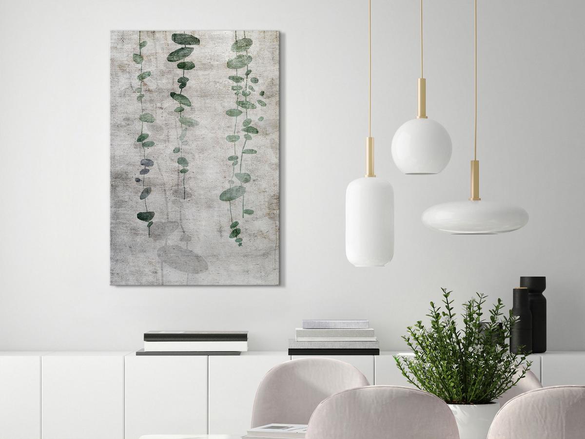 KUNSTDRUCK Grau 80/120 cm - Grau/Grün, Textil (80/120cm) - KUNSTLOFT