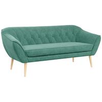 SOFA Pirs 3 Sitzer Strukture Grün - Braun/Grün, Holz/Textil (180/75/74cm) - MKS