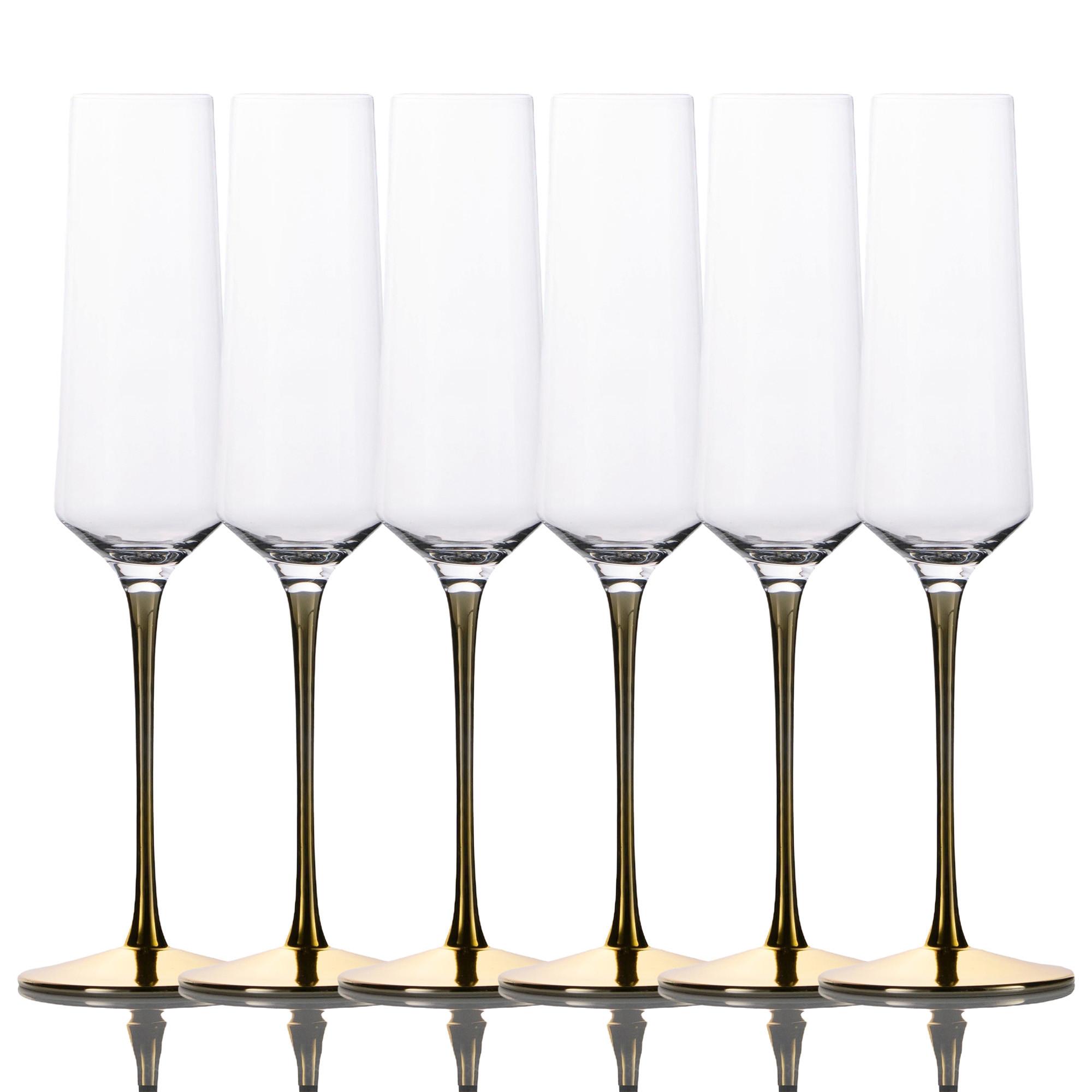SEKTGLAS SET 200 ml (6-tlg) - Transparent, Glas (0.2L) - Intirilife