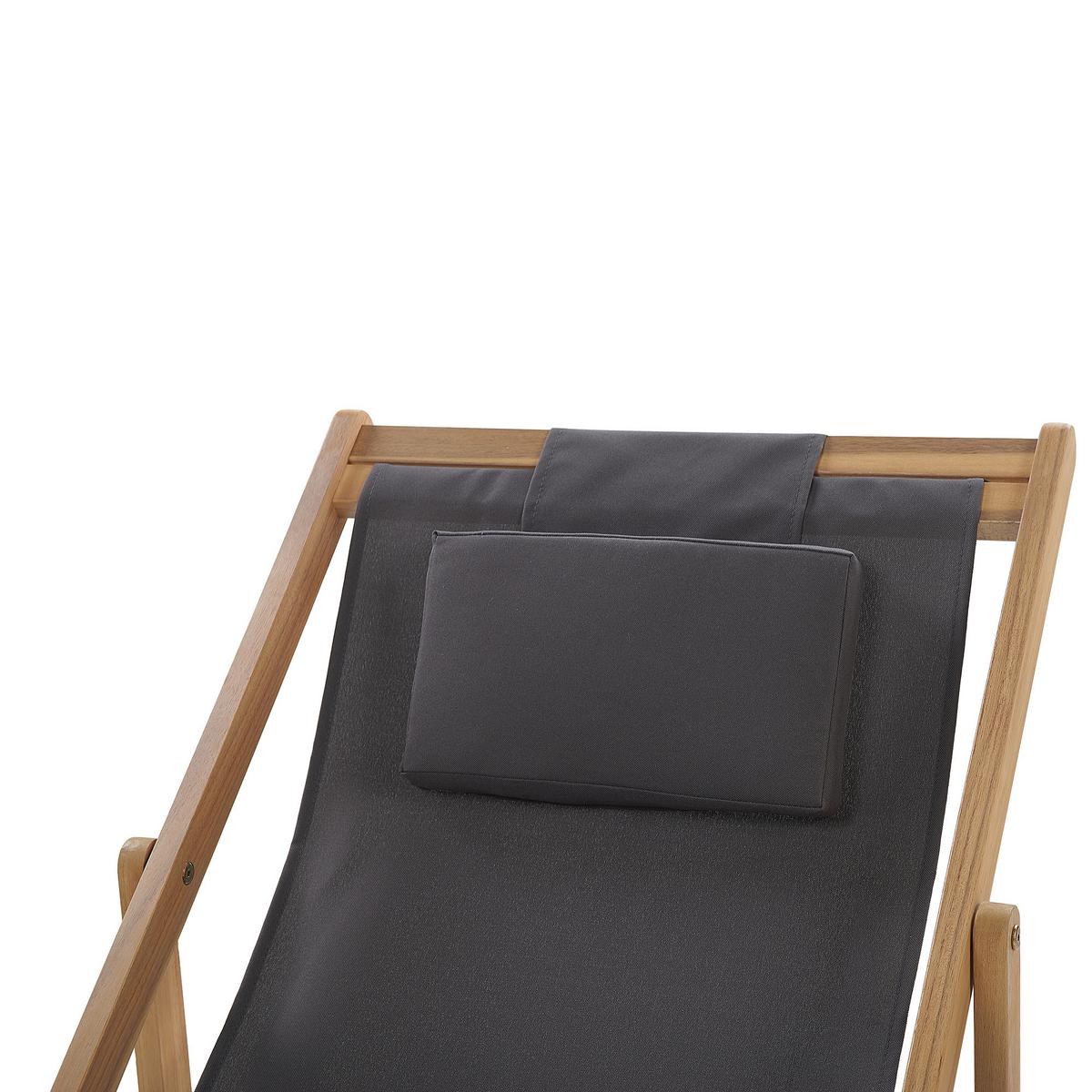 GARTENLIEGE mit 2 Ersatzstoffbezügen hellbraun/grau Avellino - Hellbraun/Grau, Textil (54/70/97cm) - Beliani
