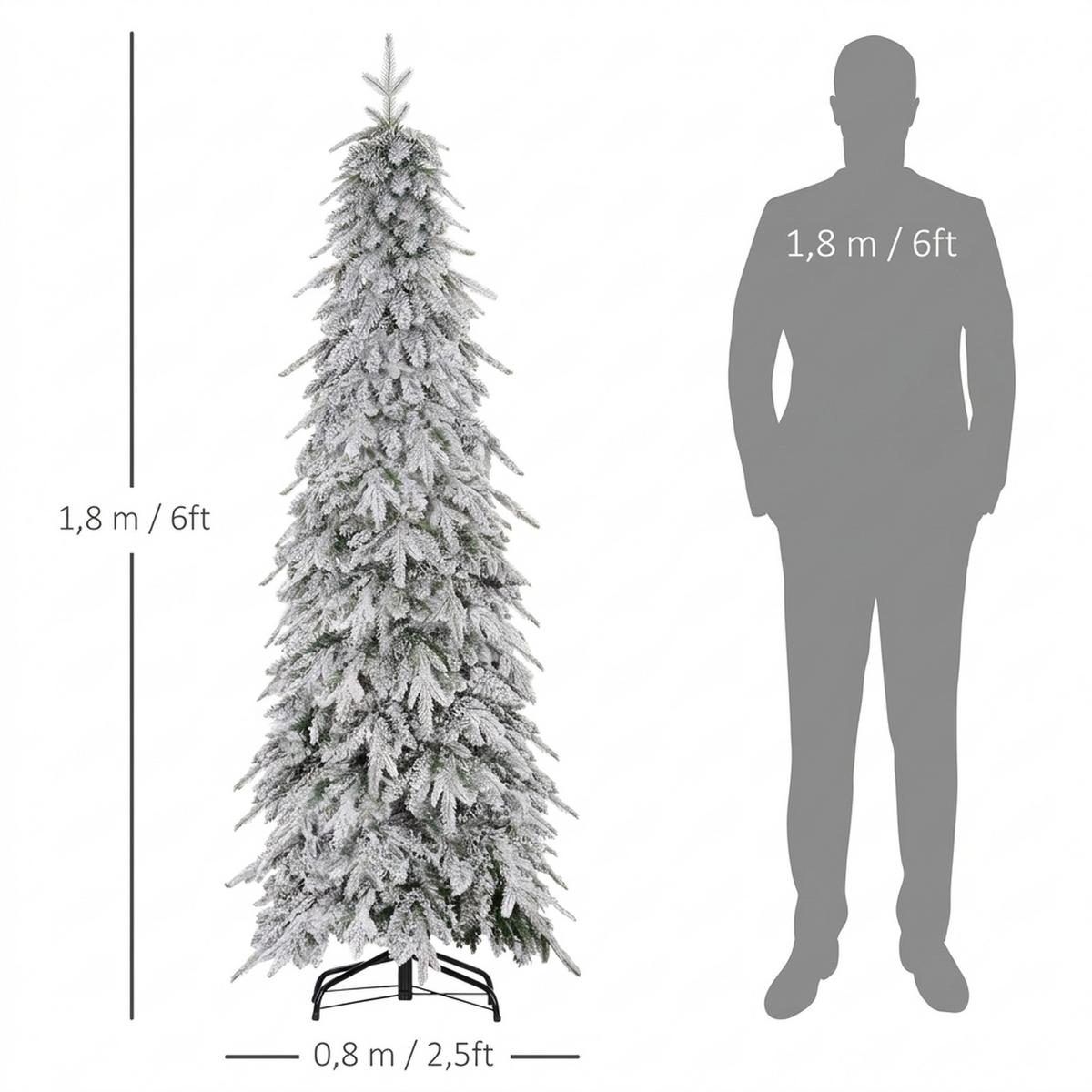 WEIHNACHTSBAUM Stahl PE Grün - Grün, Kunststoff (180cm) - HOMCOM