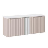WASCHTISCHUNTERSCHRANK 140cm Riva Kaschmir - Beige, Holzwerkstoff (140/57/40cm) - Petits-meubles