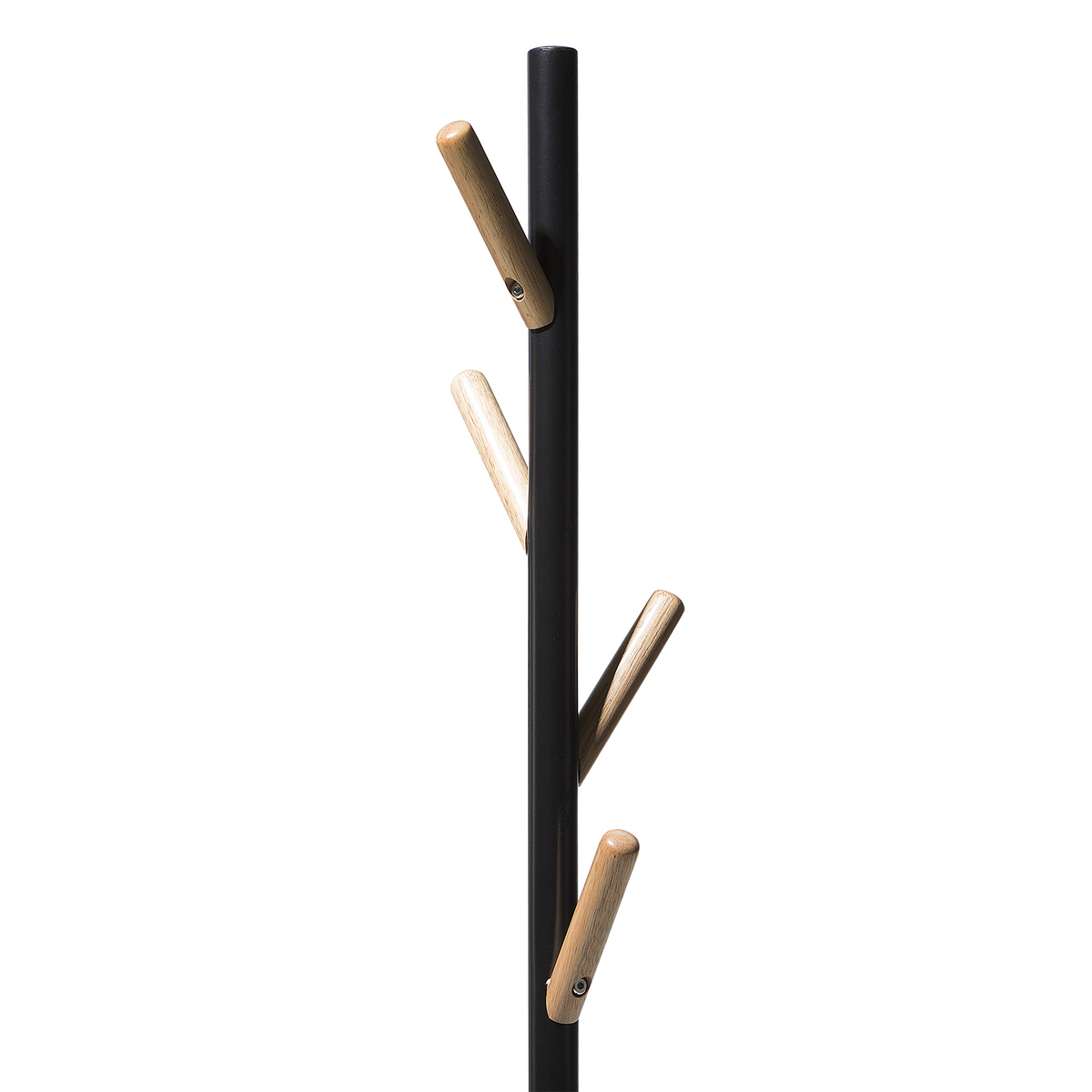 KLEIDERSTÄNDER Metall/Kiefernholz schwarz 170 cm Albin - Hellbraun/Schwarz, Metall (30/170/30cm) - Beliani