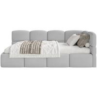 JUGENDBETT Cloudy Hellgrau 120 cm, Chenille - Hellgrau/Schwarz, Kunststoff/Textil (120/200cm) - Selsey