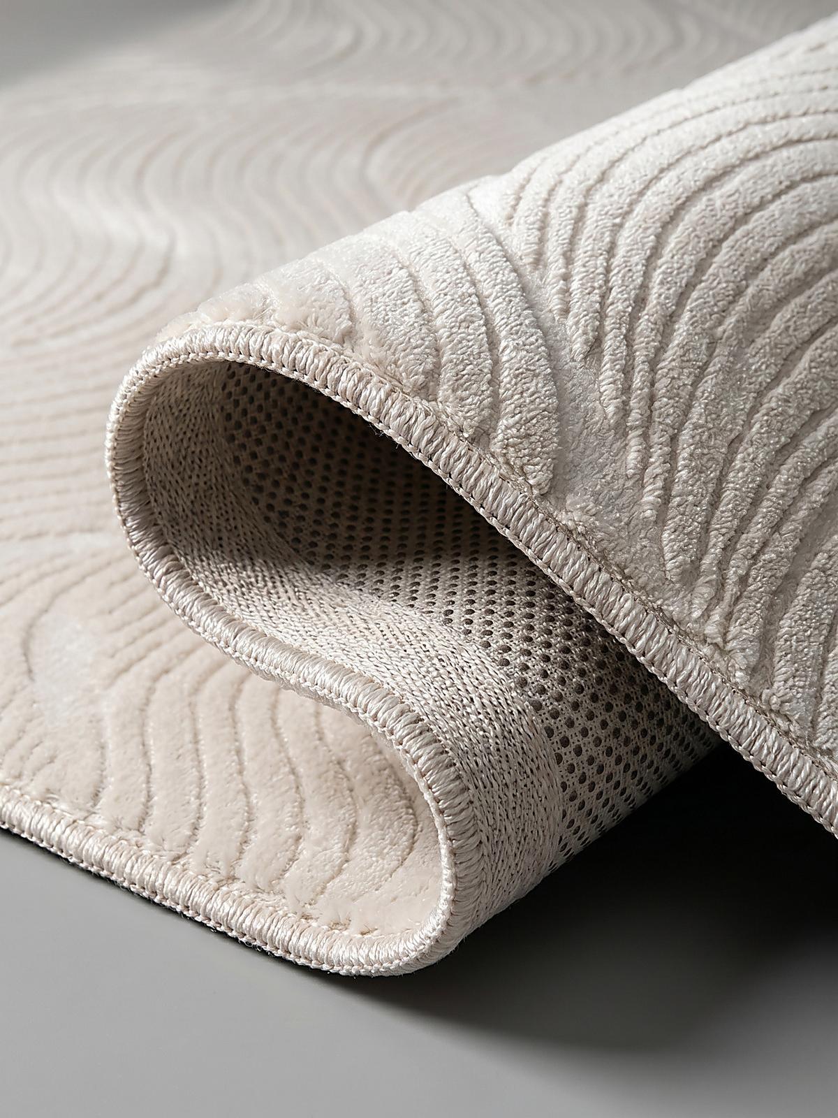 KURZFLORTEPPICH Antirutsch Geometrisch DALAR Polypropylen Creme 120 x 160 cm - Beige, Textil (120/160cm) - KADIMA DESIGN