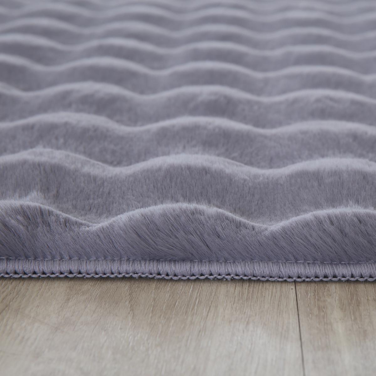 HOCHFLORTEPPICH Waschbar NAUDERS, einfarbig, Grau, 80 x 150 cm - Grau, Textil (150/80cm) - KADIMA DESIGN