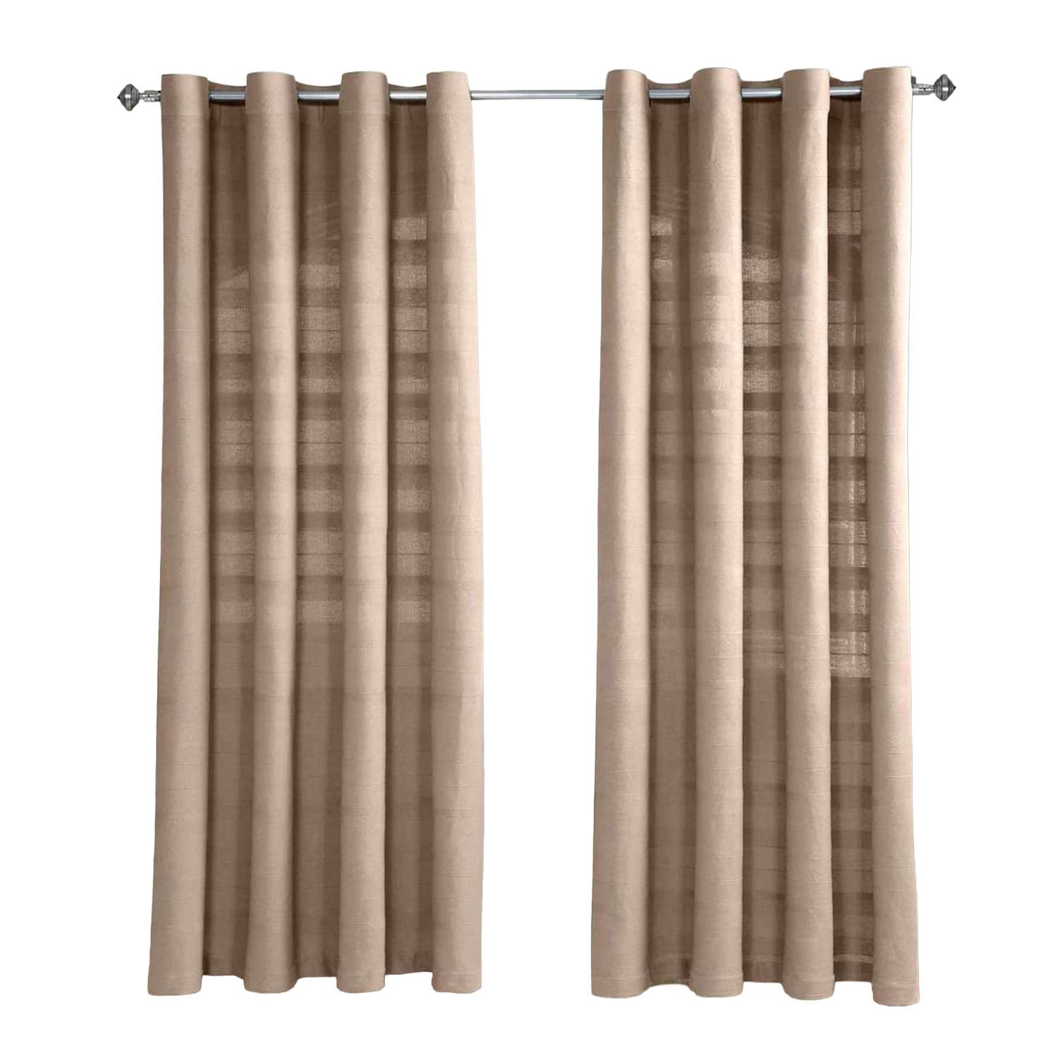 ÖSENVORHANG Rajput blickdicht 2er-Set, 167/228 cm - Beige, Textil (167/228cm) - Homescapes