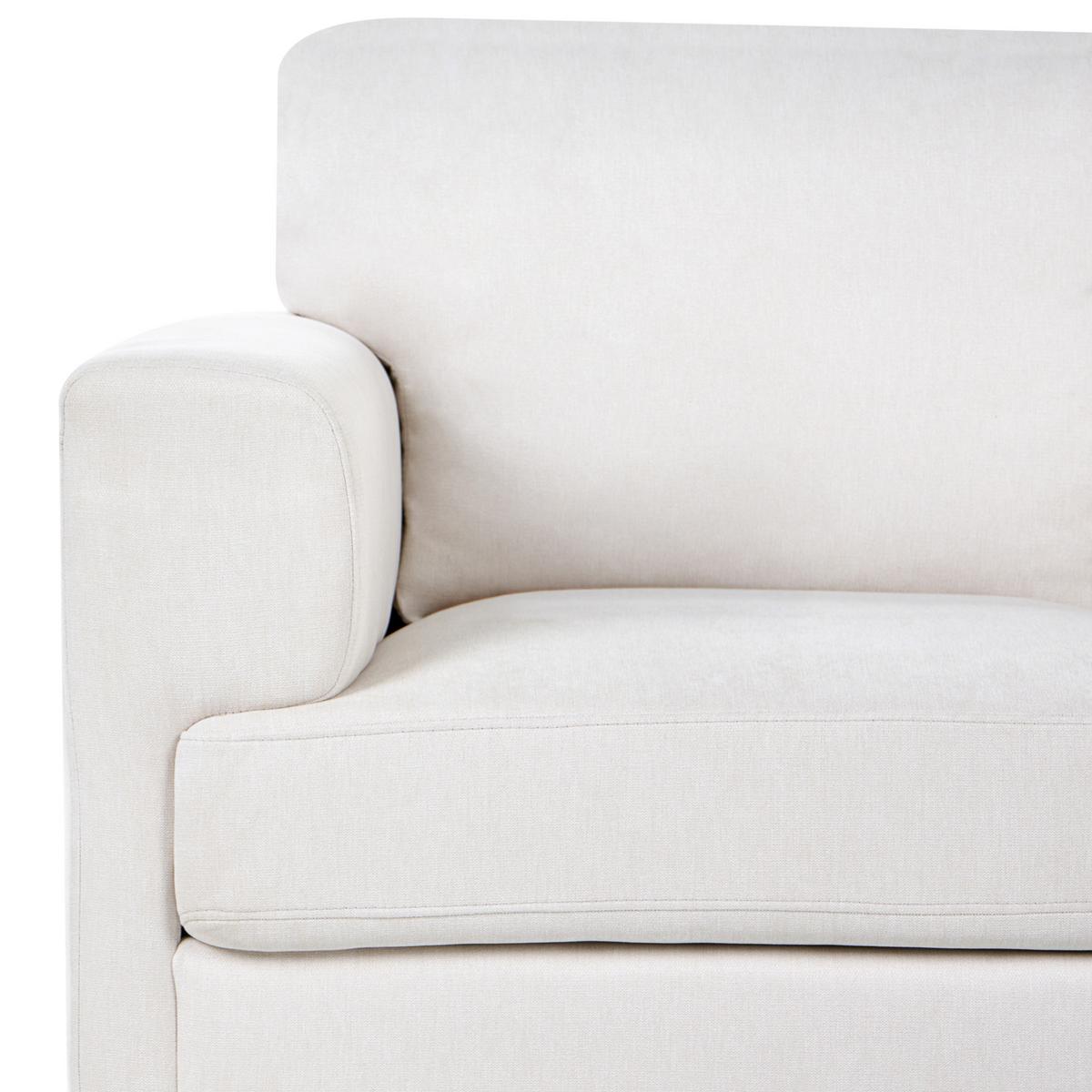 2-SITZER-SOFA Stoff Hellbeige Lousto - Beige/Schwarz, Textil (156/85/65cm) - Beliani