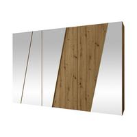 DREHTÜRENSCHRANK Zen 4L 300 cm - Goldfarben/Schwarz, Holzwerkstoff/Kunststoff (300/202/50cm) - MIRJAN24