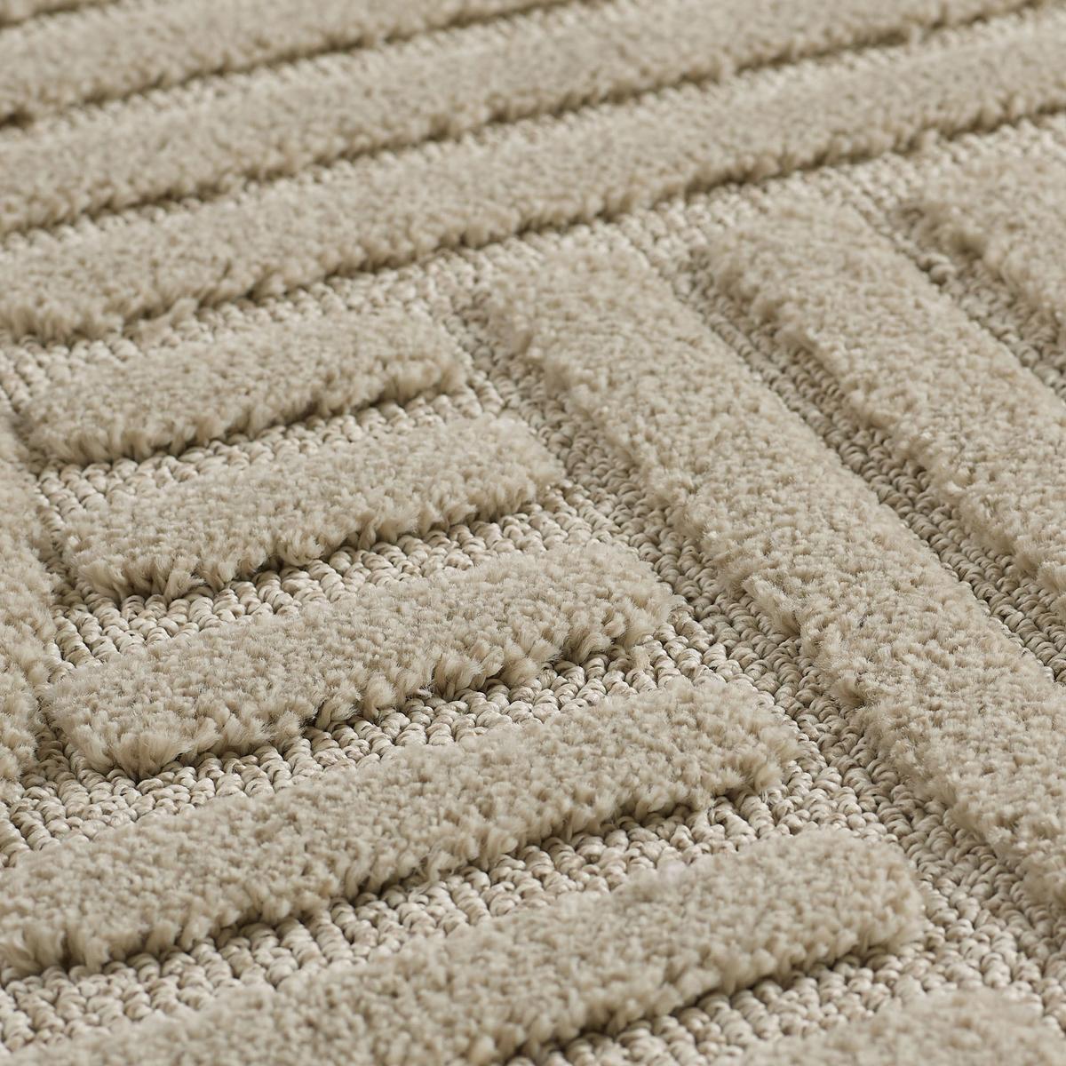 HOCHFLORTEPPICH RIGI, im Skandi-Boho-Stil, Beige, 120 x 170 cm - Beige, Textil (170/120cm) - KADIMA DESIGN