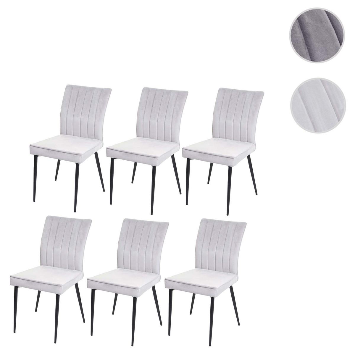 ESSZIMMERSTUHL Hellgrau 6er-Set - Hellgrau, Textil (50/88/64cm) - MCW