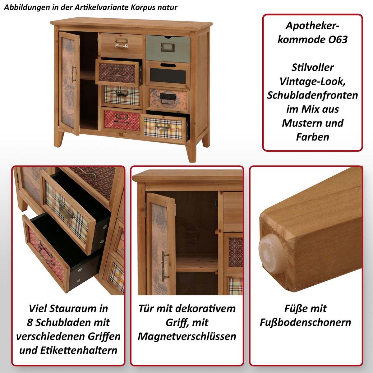 APOTHEKERKOMMODE Braun - Braun, Holz (91/80/40cm) - MCW