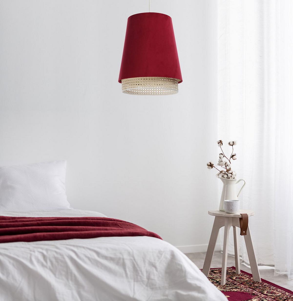 HÄNGELEUCHTE Rot 35/42 cm - Beige/Rot, Kunststoff (35/1.3/42cm) - ONZENO