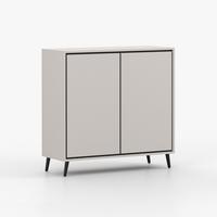 KOMMODE FRESCO 2D 90 cm Weiß/Weiß, zwei Dretüren, grifflos - Kaschmir, Holzwerkstoff (100/100/40cm) - imoebel24