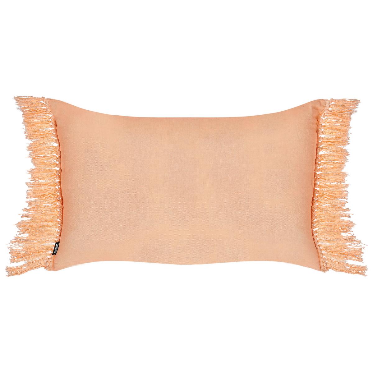 DEKOKISSEN 2er-Set Orange 60/40 cm Tansy - Orange, Naturmaterialien (60/40cm) - Beliani