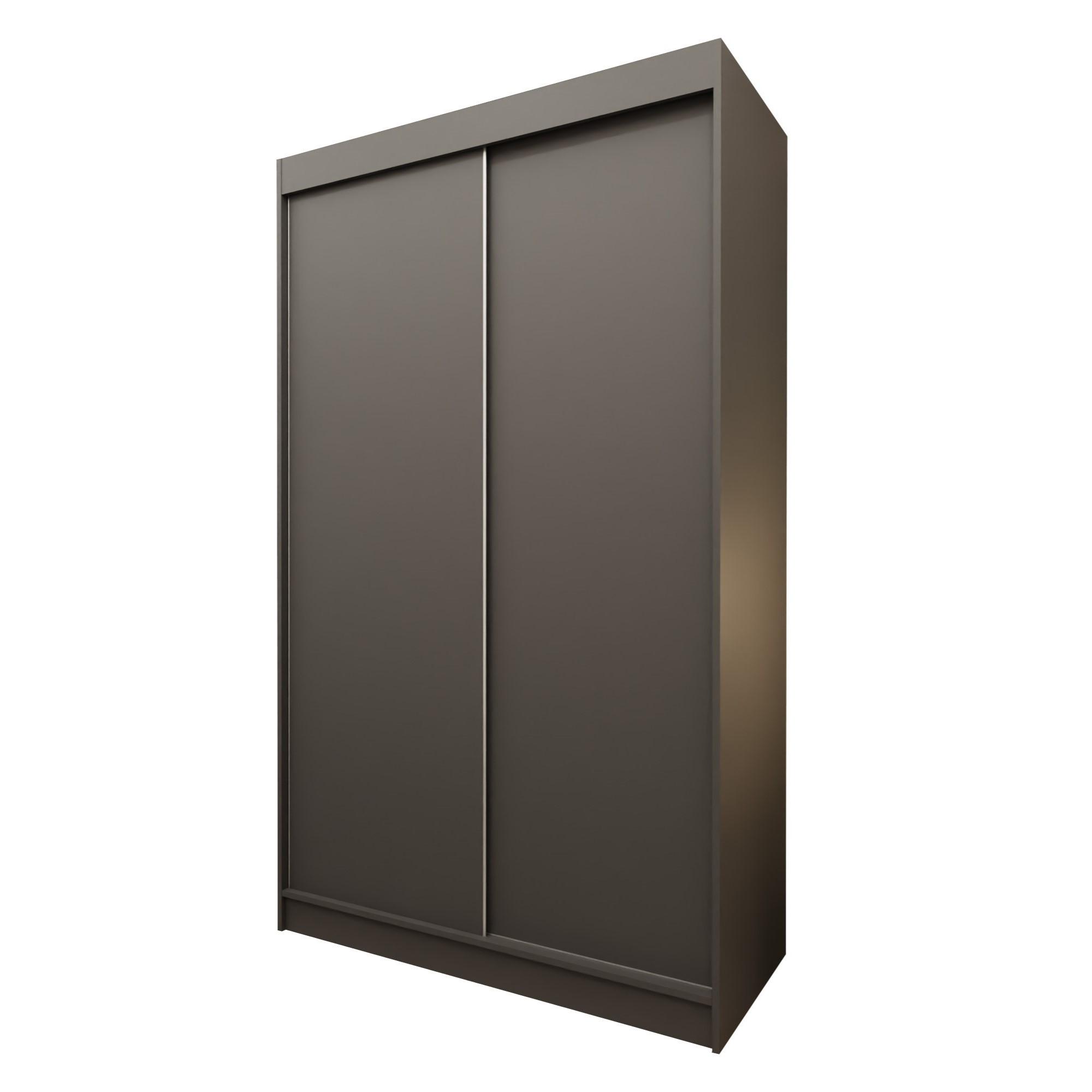 SCHWEBETÜRENSCHRANK SOFIA 120/216/61 cm 2-türig Grau - Grau, Holzwerkstoff (120/216/61cm) - MASSENO