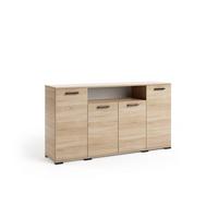 KOMMODE ALBANO 160/83/40cm mit 4 Schubladen Türen Sonoma Eiche - Sonoma Eiche, Holzwerkstoff (160/83/40cm) - MASSENO