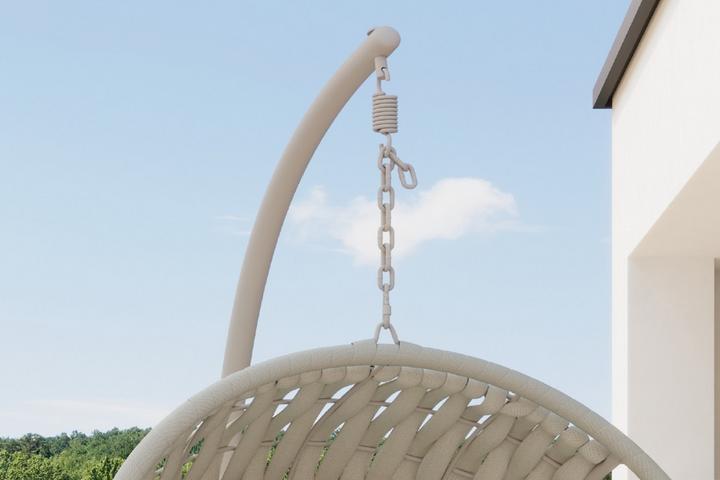 Hängesessel Gestell Stahl pulverbeschichtet Creme wetterfest UV-beständig Hängevorrichtung