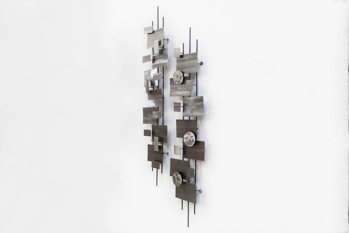 WANDDEKO Silber 26/107 cm - Silberfarben, Metall (2.6/107/5cm) - KUNSTLOFT