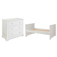 BABYZIMMER 2-teilig Weiß - Weiß, Holzwerkstoff (146/90/78cm) - Petits-meubles