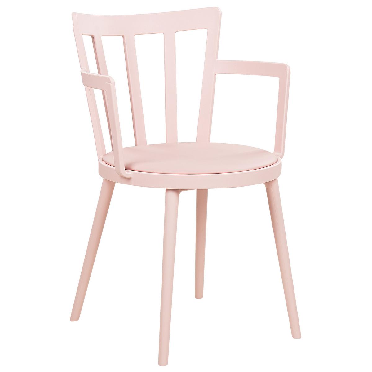 ESSZIMMERSTUHL 4er-Set Kunststoff Rosa Morill - Pink, Kunststoff (45/77/52cm) - Beliani