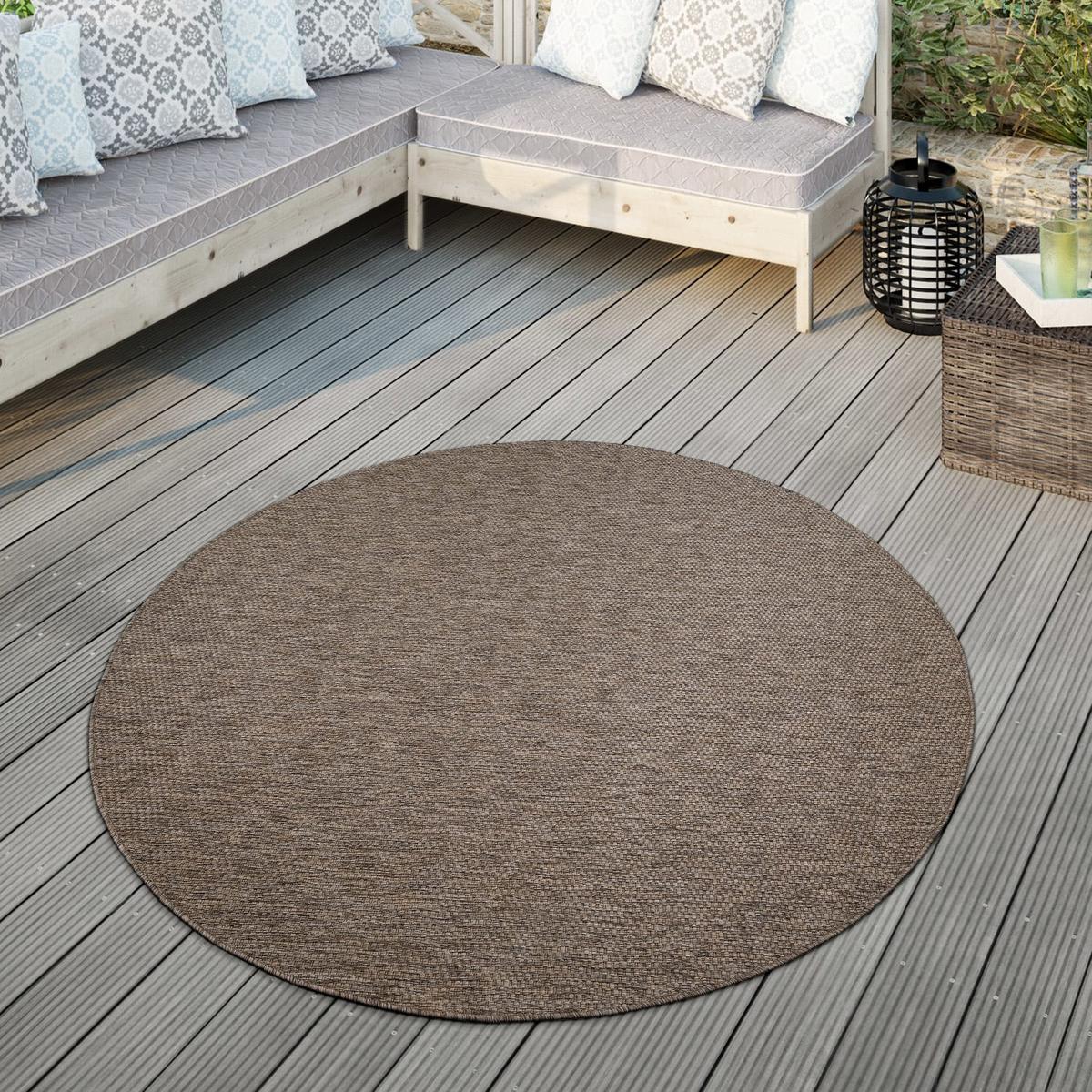 OUTDOORTEPPICH Taupe Ø 200 cm - Taupe, Kunststoff (200/200cm) - TT Home