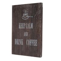 WANDSCHILD KEEP CALM SHABBY-LOOK Dunkelbraun - Dunkelbraun, Holz (31/41/2cm) - MCW