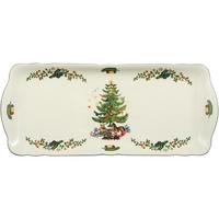 KUCHENPLATTE Marieluise Weihnachten weiß-grün 34,6 x 14,9 cm - Weiß/Grün, Keramik (14.9/2.8/34.6cm) - Seltmann Weiden