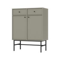 SIDEBOARD TORINO 84/108/41cm mit 2 Schubladen 2 Türen Hellgrün - Hellgrün, Holzwerkstoff (84/108/41cm) - MASSENO