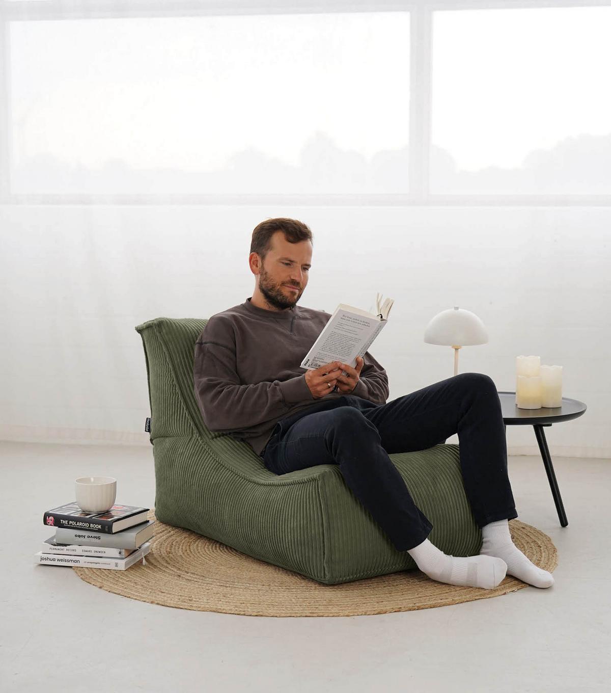 SITZSACK Cord Der Gelassene - Grün, Textil (60/65/95cm) - Mokebo