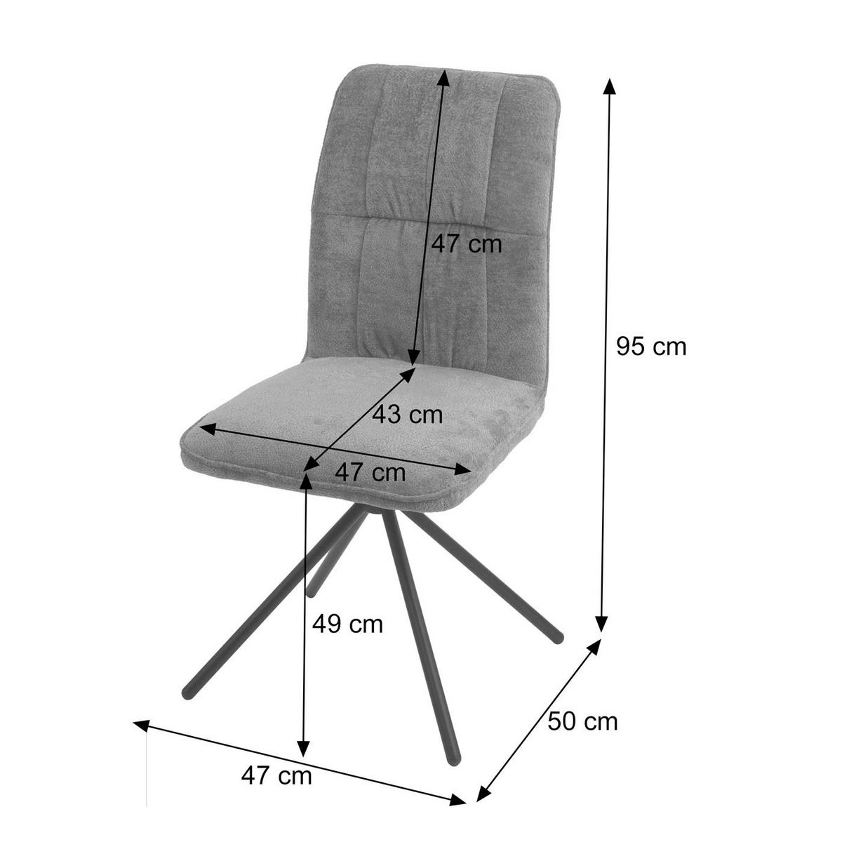 ESSZIMMERSTUHL Cremeweiß - Creme/Weiß, Textil (47/95/50cm) - MCW