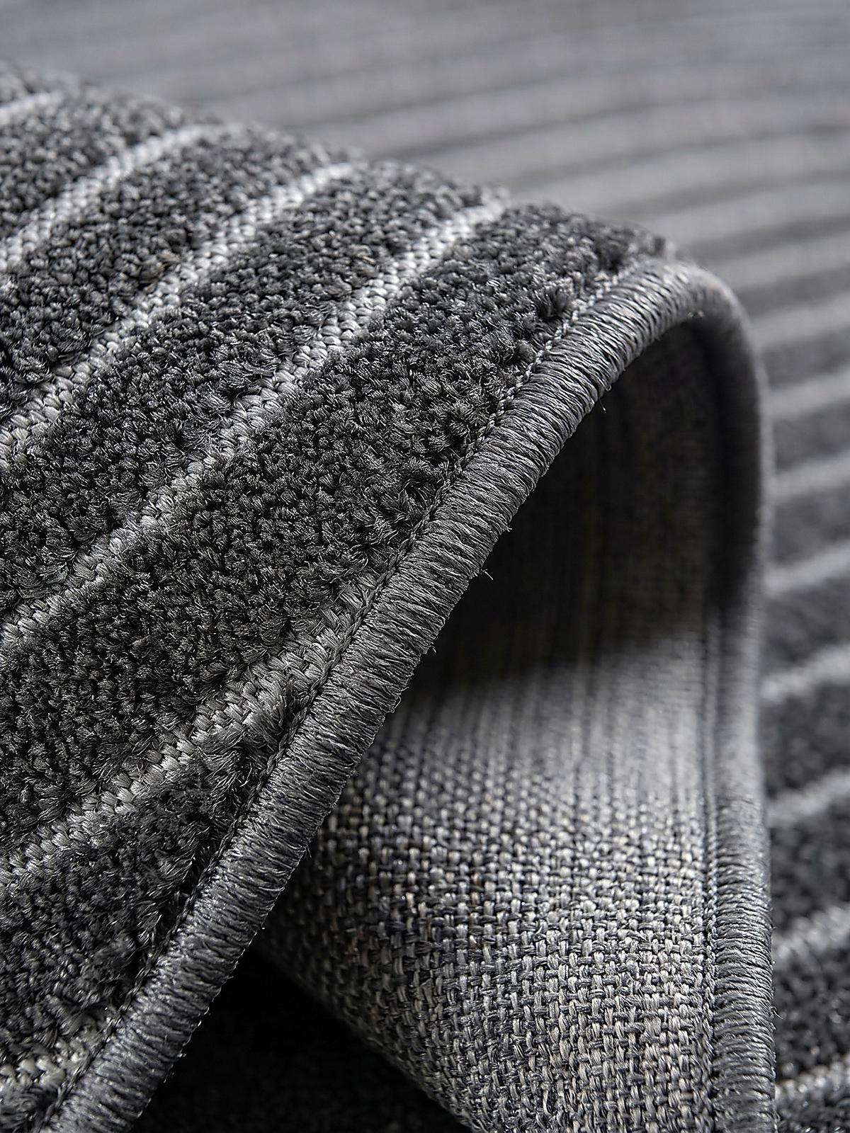 TEPPICH Outdoor Geometrisch MEZEN Polypropylen Anthrazit 120 x 160 cm - Anthrazit, Textil (120/160cm) - KADIMA DESIGN