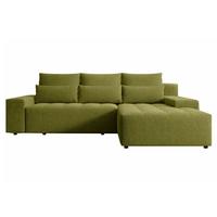 ECKSOFA Vento Grün - Schwarz/Grün, Holz/Kunststoff (280/184cm) - Graingold