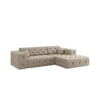 ECKSOFA Chantal In Moly - Beige, Holzwerkstoff/Textil (266/171cm) - Fun Möbel