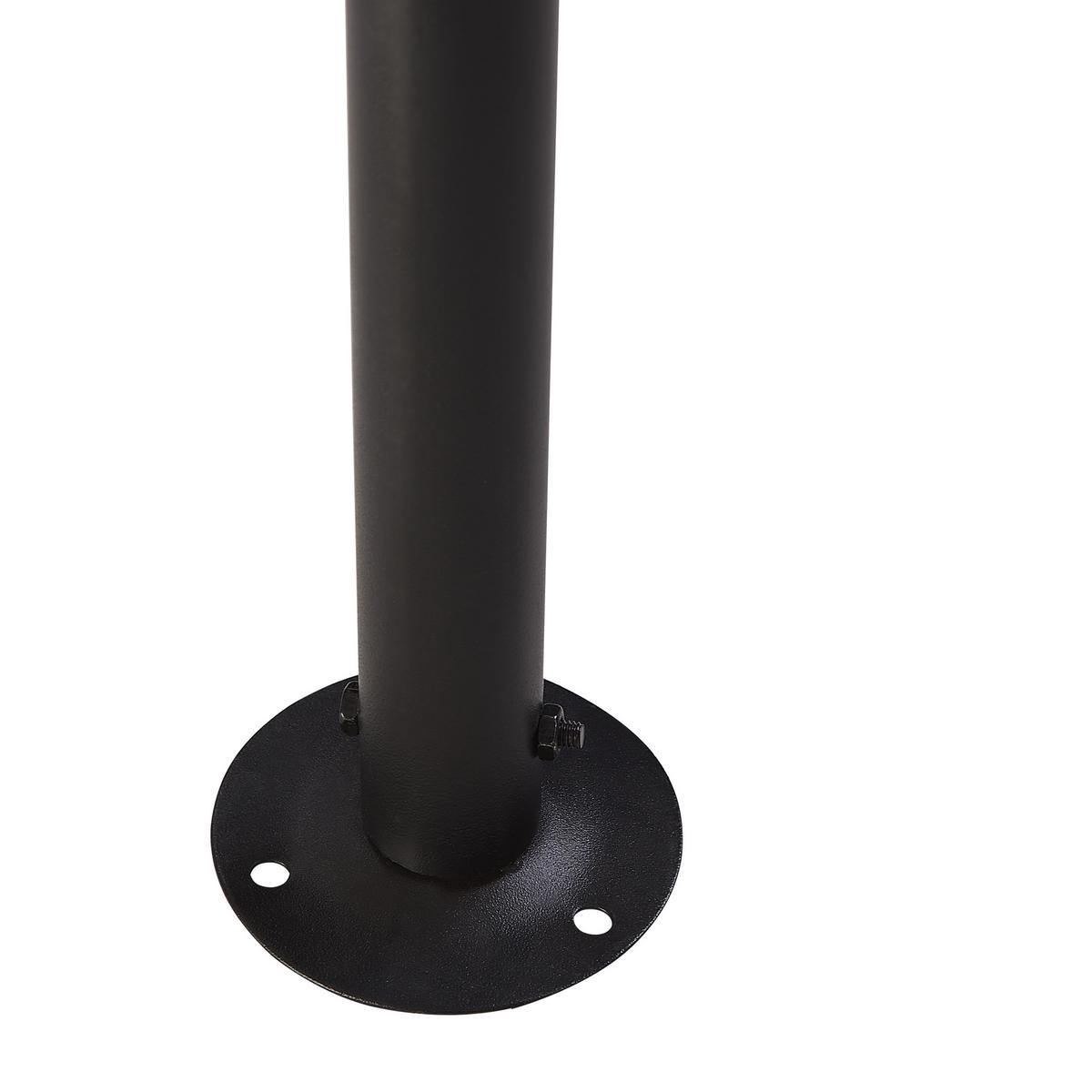 PAVILLON Stahl beige/schwarz 350 cm Portel - Beige/Schwarz, Metall (350/270/350cm) - Beliani