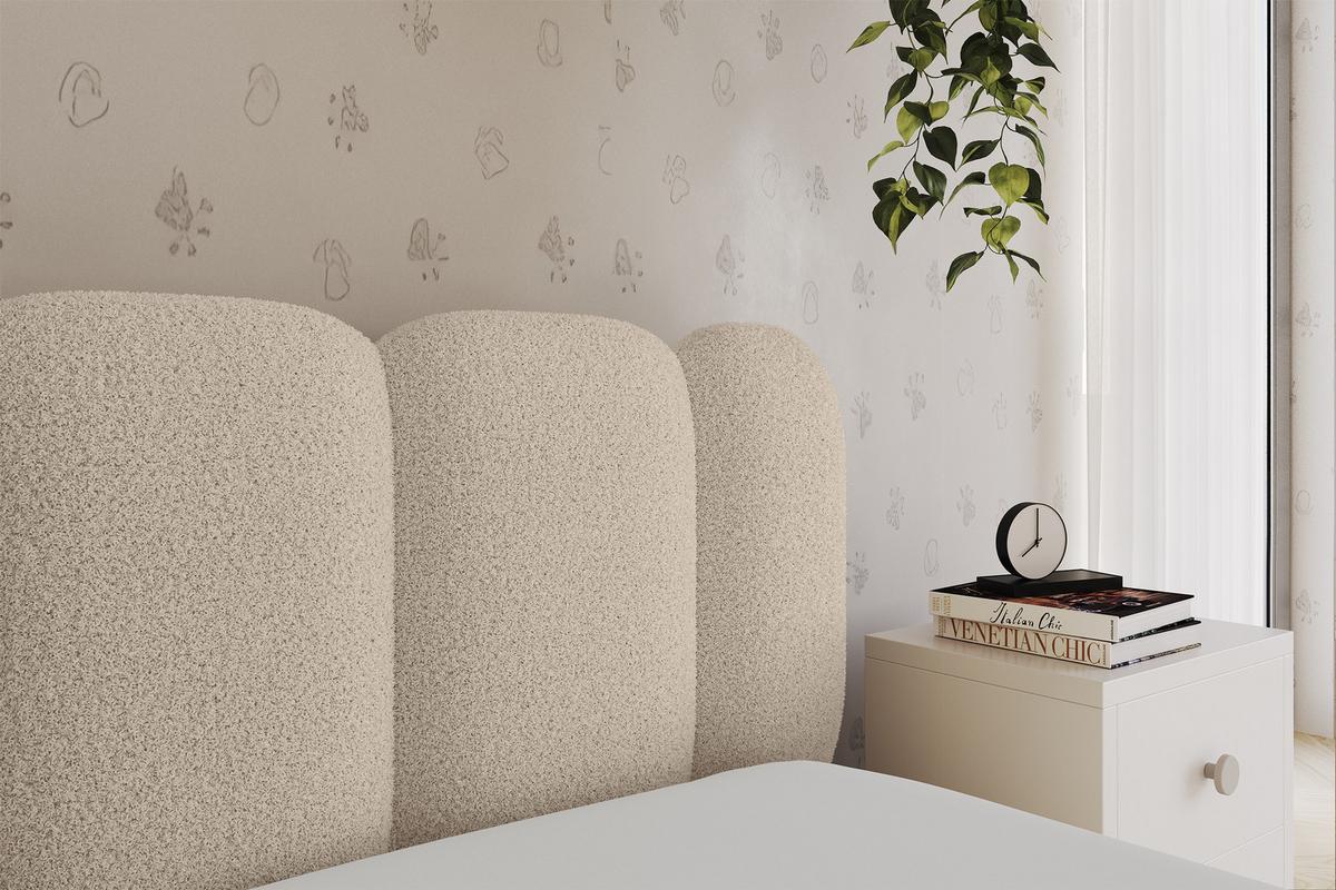 EINZELLBETT Jugendbett mit Bettkasten, Links - AVRY 80x200 Dunkelbeige - Cappuccino, Holzwerkstoff/Textil (80/200cm) - ALTDECOR