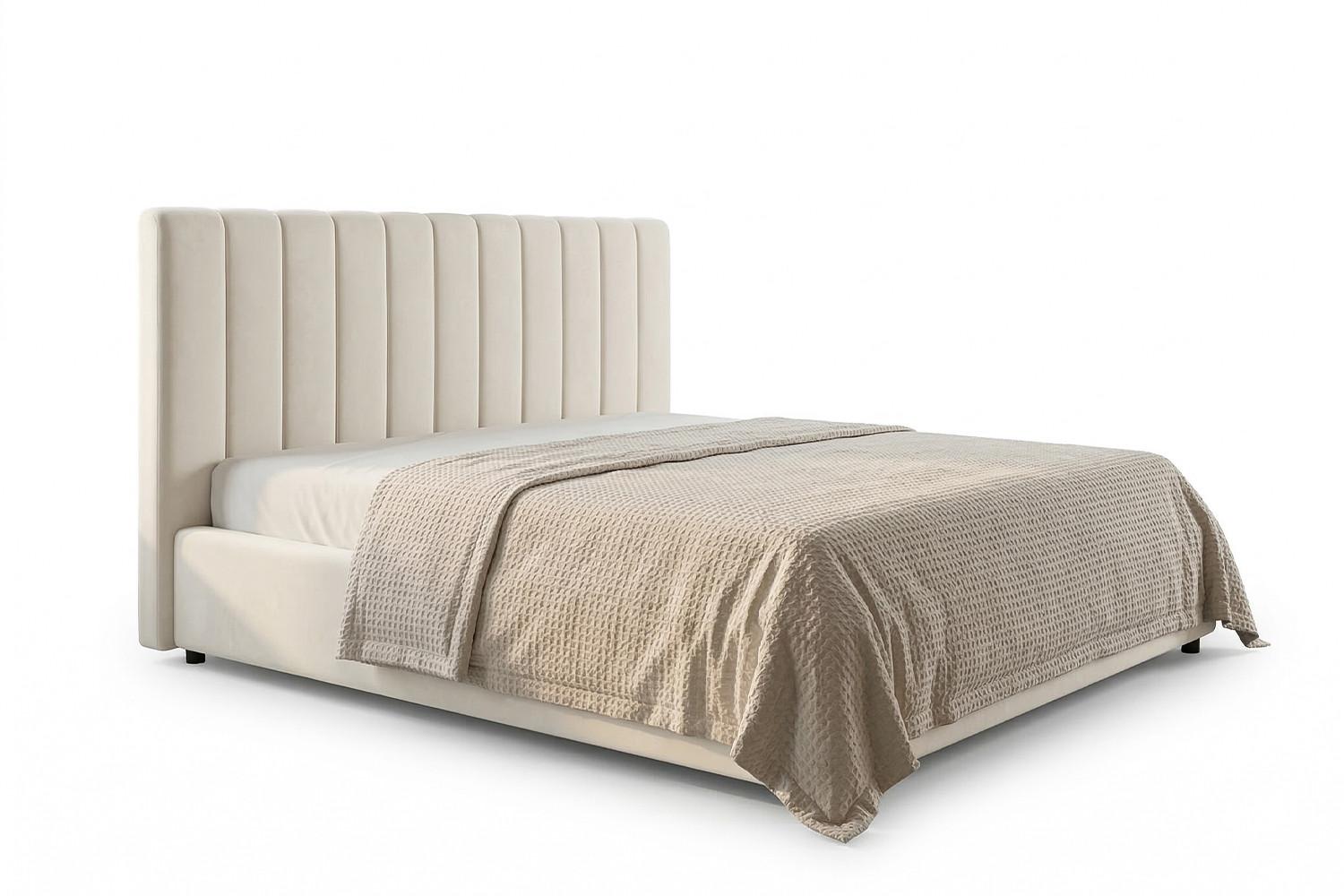 POLSTERBETT CATTURA Cremeweiß Velvet - Creme/Weiß, Textil (200/200cm) - KAWOLA