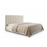 POLSTERBETT CATTURA Cremeweiß Velvet - Creme/Weiß, Textil (200/200cm) - KAWOLA